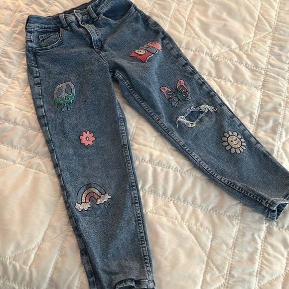🌸Girls Justice/Mom Jeans/Peace,Love/12 - Picture 2 of 7